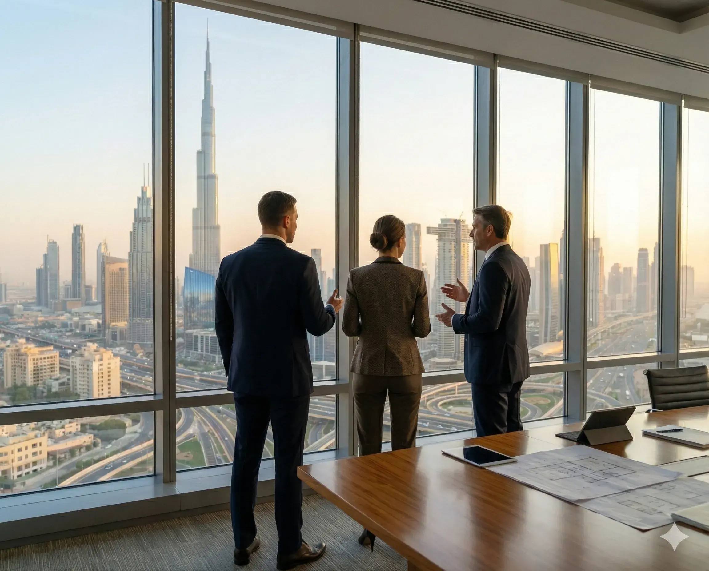 Two business men walking